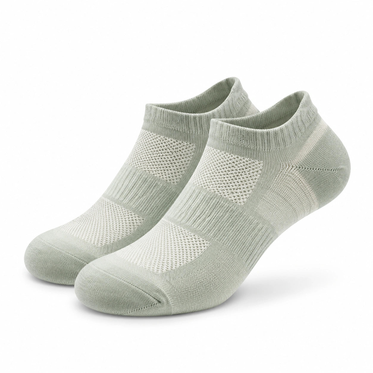 Chaussettes basses 39-42 en maille vert sauge respirantes sport