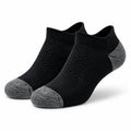Chaussettes de sport 43-46 en maille textile noire et grise à col côtelé