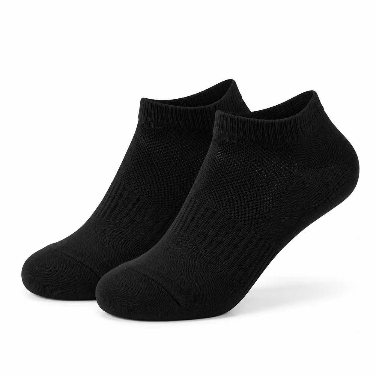 Chaussettes courtes 43-46 en textile noir respirant