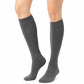 Chaussettes hautes 39-42 gris foncé en maille côtelée - style classique
