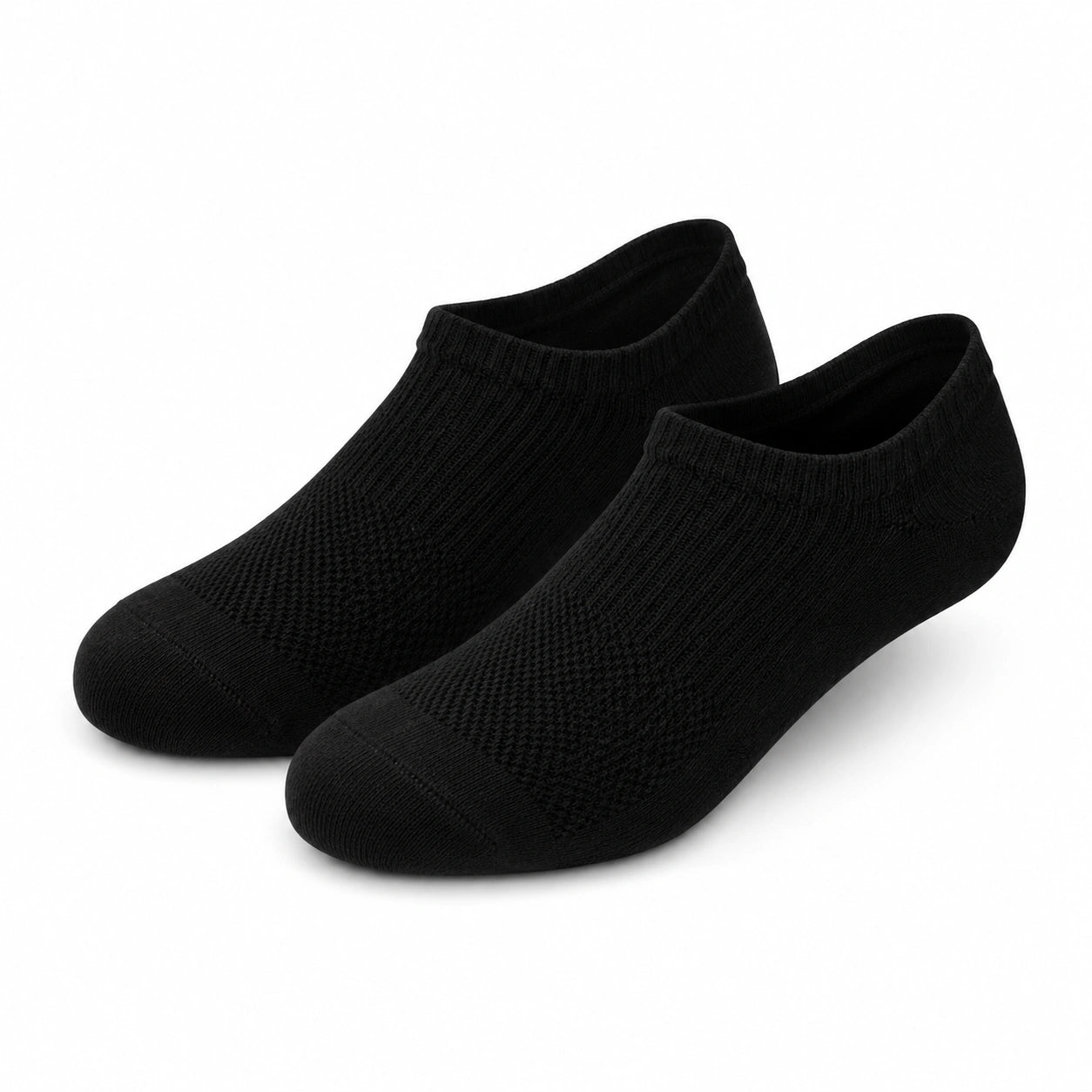 Chaussettes invisibles 35-38 en maille textile noire extensible